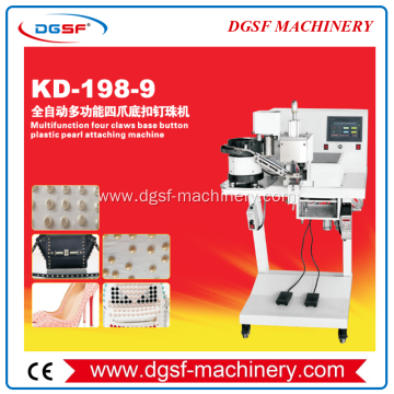 Multifunction Four Claws Base Button Plastic Pearl Attaching Machine KD-198-9